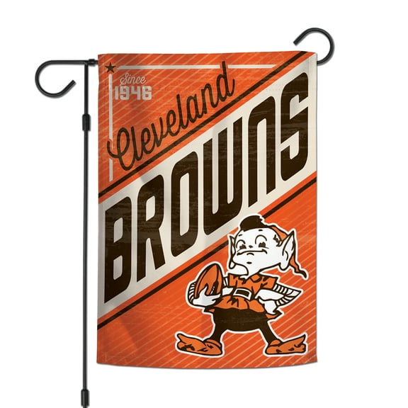 WinCraft Cleveland Browns 12" x 18" Throwback Logo Double-Sided Garden Flag