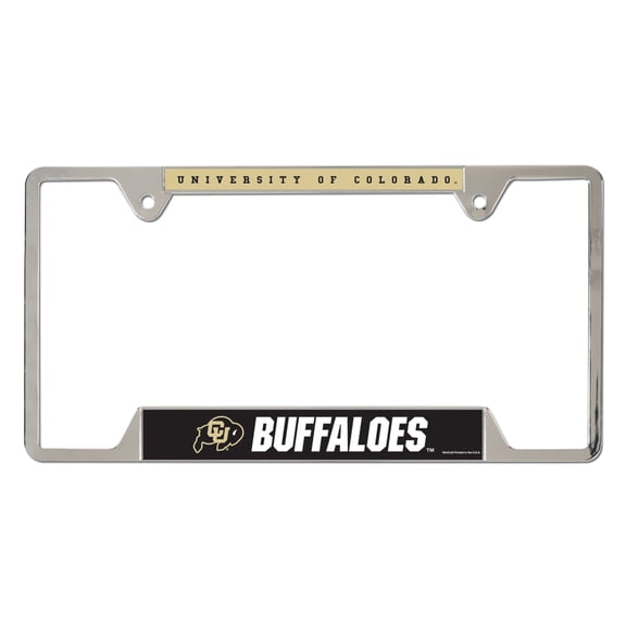 WinCraft Colorado Buffaloes Chrome Plated Metal License Plate Frame