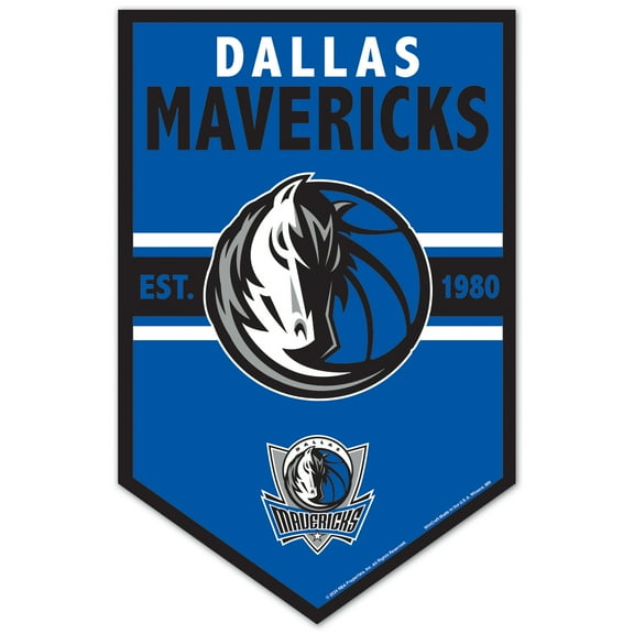 WinCraft Dallas Mavericks 11" x 17" Chevron Wood Sign