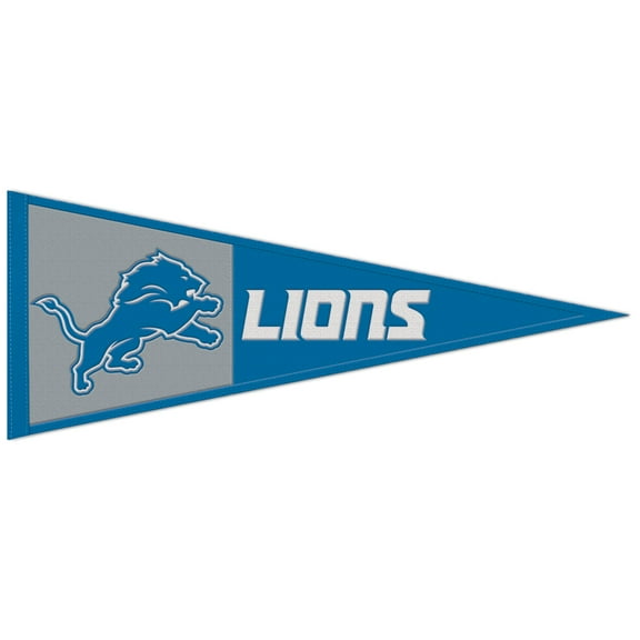 WinCraft Detroit Lions 13" x 32" Wool Primary Logo Pennant