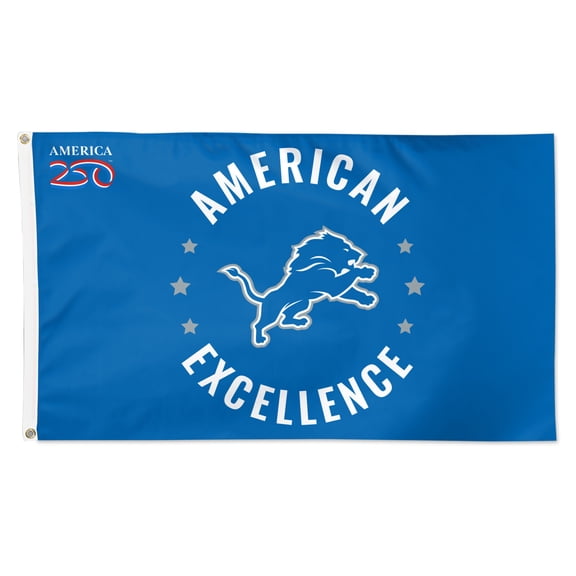 WinCraft Detroit Lions 3' x 5' One-Sided America 250 Deluxe Flag