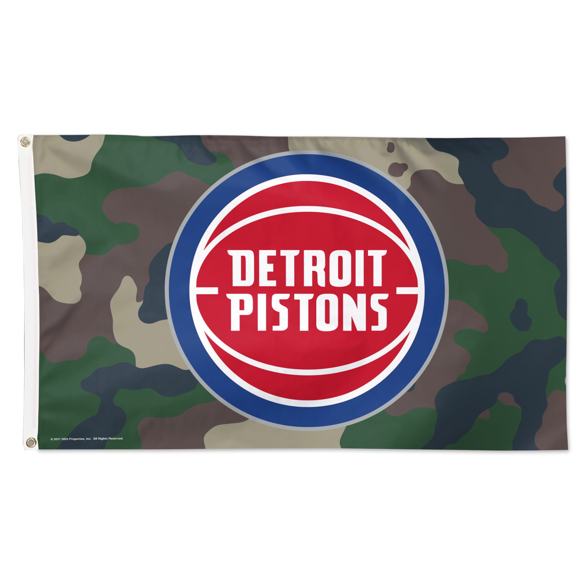 WinCraft Detroit Pistons 3' x 5' Single-Sided Deluxe Camo Flag