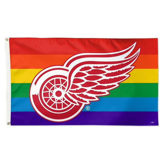 WinCraft Detroit Red Wings 3' x 5' Single-Sided Deluxe Team Pride Flag