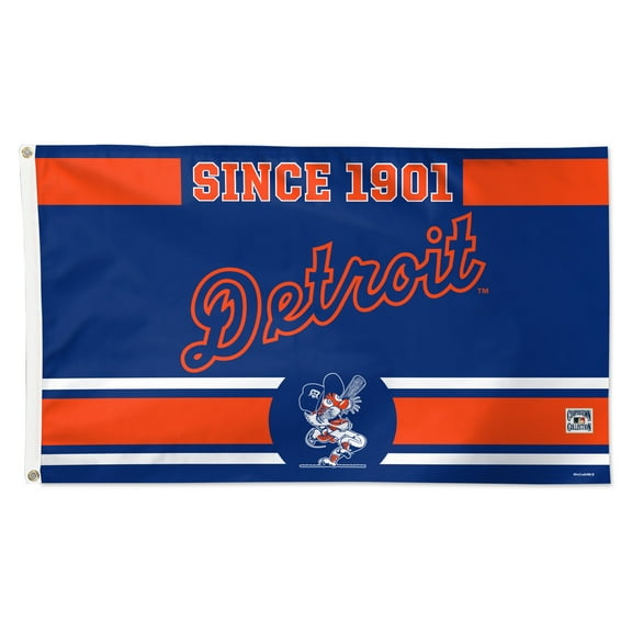 WinCraft Detroit Tigers 3' x 5' Single-Sided Franchise Establishment Deluxe Flag
