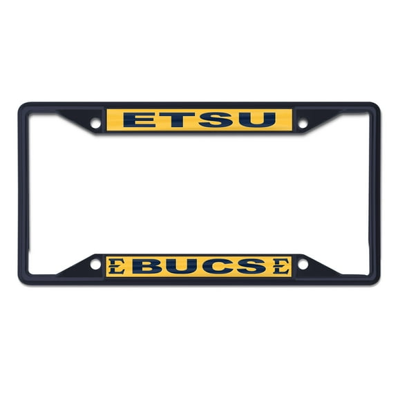 NCAA East Tennessee State Team Colored Small Over Small License Plate Frame