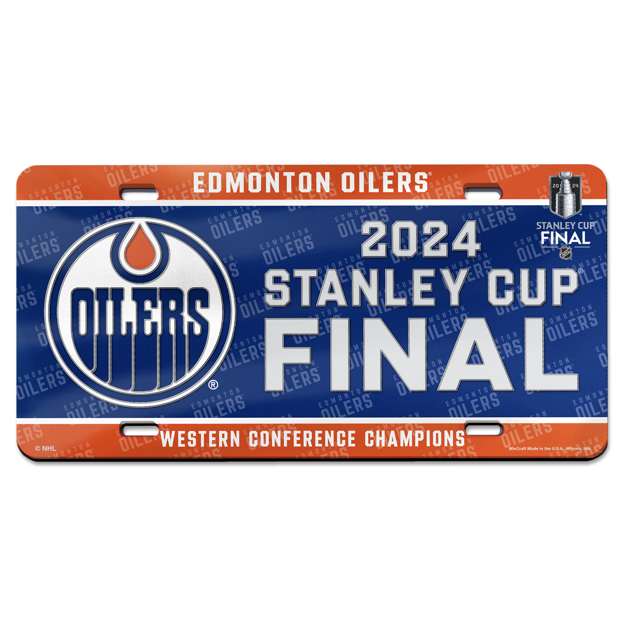WinCraft Edmonton Oilers 2024 Western Conference Champions Laser Cut