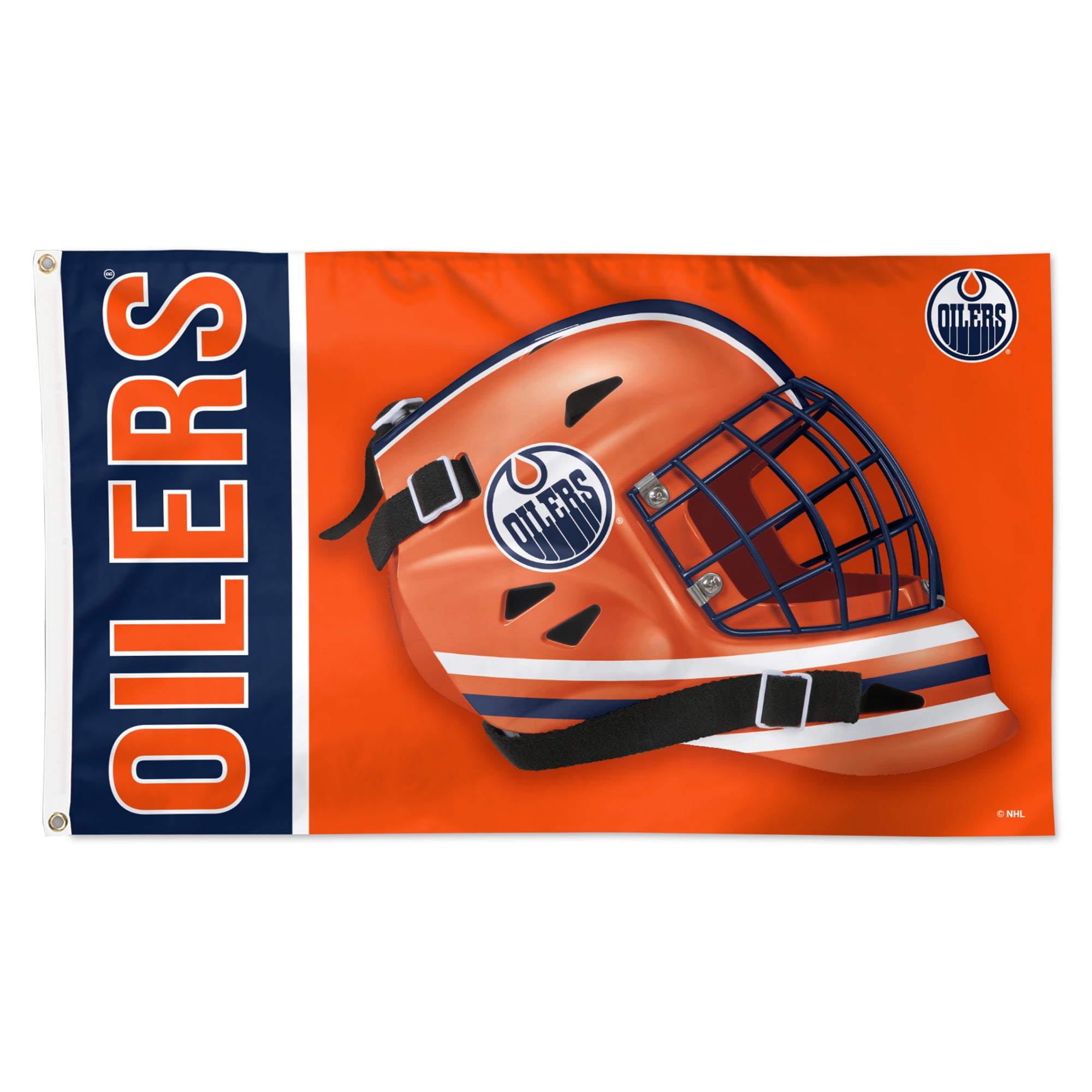 WinCraft Edmonton Oilers 3' x 5' Goalie Mask Deluxe Single-Sided Flag ...