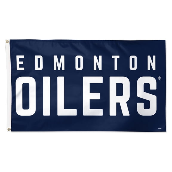 WinCraft Edmonton Oilers 3' x 5' Single-Sided Deluxe Primary Team Flag