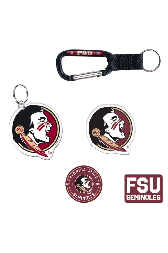 Florida State Seminoles 5-Pack Key Ring and Fridge Magnet Set