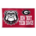 thumbnail image 1 of WinCraft Georgia Bulldogs 3' x 5' Single-Sided Deluxe Mascot Flag, 1 of 1