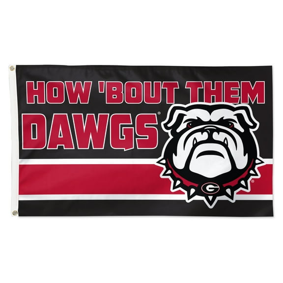 WinCraft Georgia Bulldogs 3' x 5' Single-Sided Deluxe Team Slogan Flag