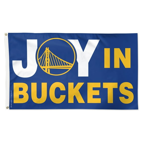 WinCraft Golden State Warriors 3' x 5' Single-Sided Deluxe Team Slogan Flag