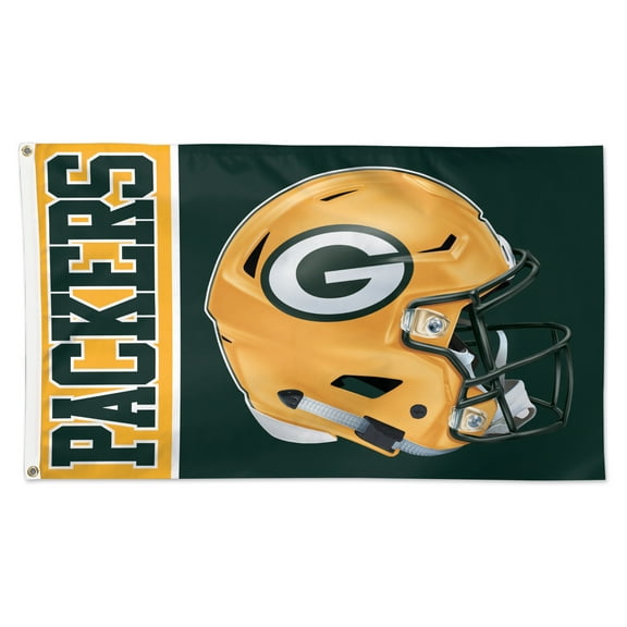 WinCraft Green Bay Packers 3' x 5' Helmet Deluxe Single-Sided Flag