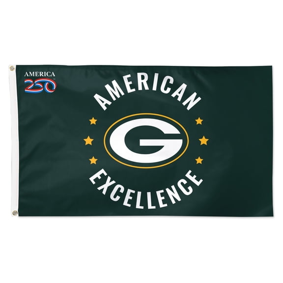 WinCraft Green Bay Packers 3' x 5' One-Sided America 250 Deluxe Flag