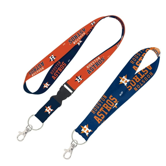 WinCraft Houston Astros 2-Pack Lanyard with Detachable Buckle & Key Strap Set