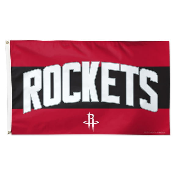 WinCraft Houston Rockets 3' x 5' Horizontal Stripe Deluxe Single-Sided Flag