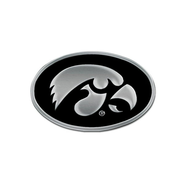 NCAA Iowa Hawkeyes Team Metal Chrome Free Form Auto Emblem