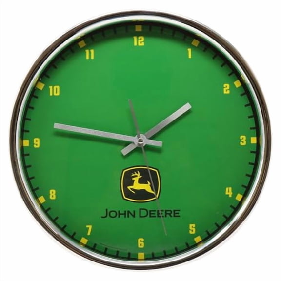 WinCraft John Deere Chrome Wall Clock (Green)