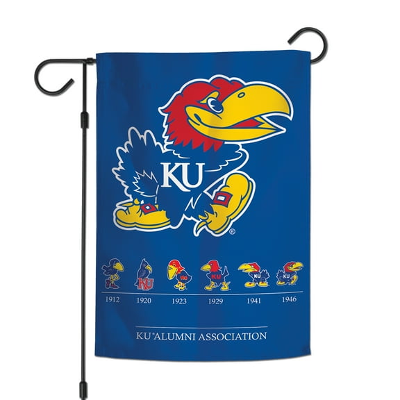 WinCraft Kansas Jayhawks 12'' x 18'' Double-Sided College Vault Team Garden Flag