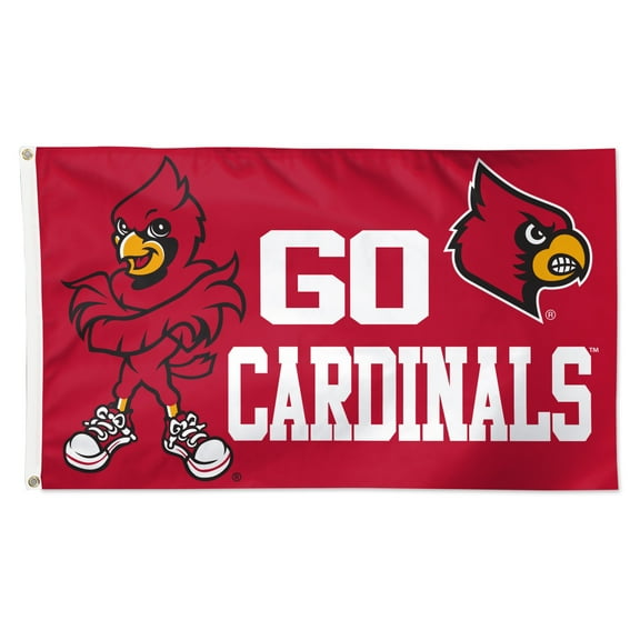 WinCraft Louisville Cardinals 3' x 5' Single-Sided Deluxe Mascot Flag
