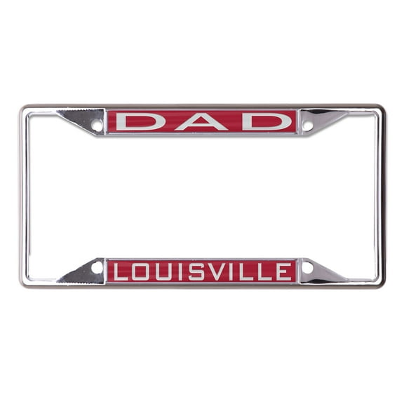 WinCraft Louisville Cardinals Dad School Supporter Laser Cut Metal License Plate Frame