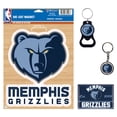 thumbnail image 1 of WinCraft Memphis Grizzlies 4-Pack Key Rings and Magnets Set, 1 of 1