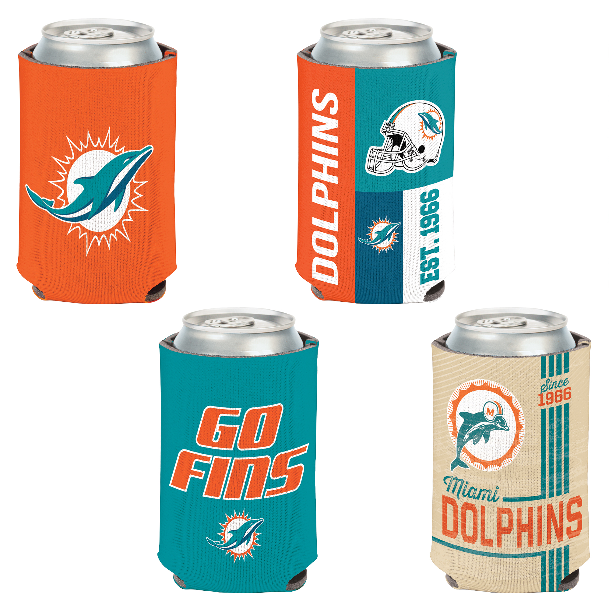 WinCraft Miami Dolphins Dosenkühler 12 Oz - Offizieller NFL Team Kühler