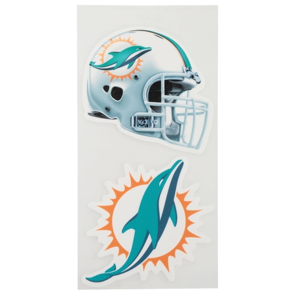 WinCraft Miami Dolphins Perfect Cut Window Decal 2 ct Pack