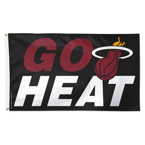 WinCraft Miami Heat 3' x 5' Single-Sided Deluxe Team Slogan Flag