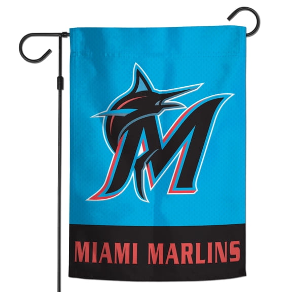 WinCraft Miami Marlins 12" x 18" Applique Garden Flag