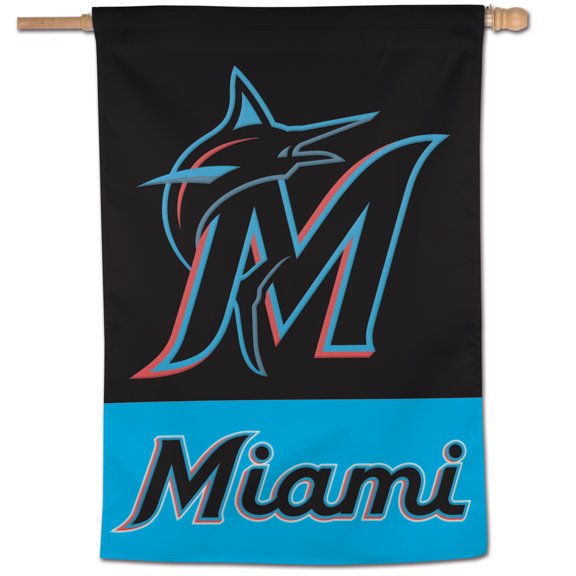 WinCraft Miami Marlins 28" x 40" Applique Vertical Banner