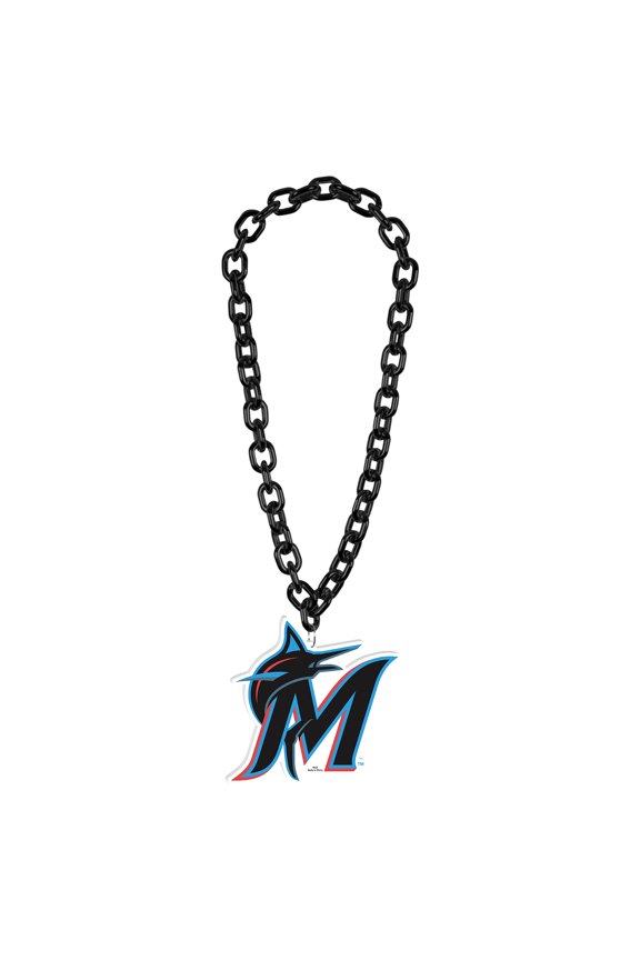 Miami Marlins Big Chain Logo Necklace