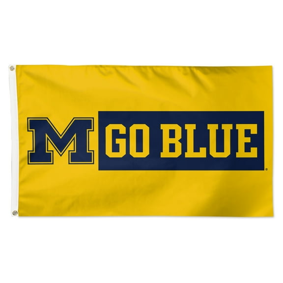 WinCraft Michigan Wolverines 3' x 5' Single-Sided Deluxe Secondary Team Logo Flag