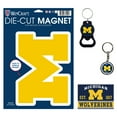 thumbnail image 1 of WinCraft Michigan Wolverines 4-Pack Key Rings and Magnets Set, 1 of 1