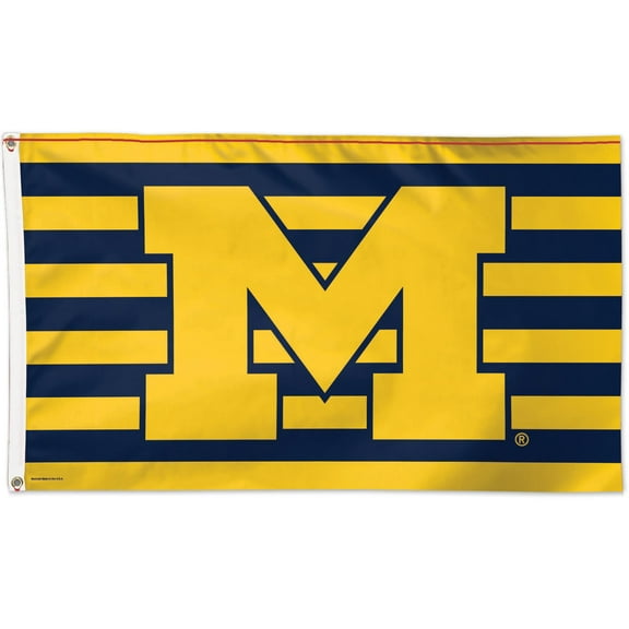 WinCraft Michigan Wolverines Single-Sided 3' x 5' Deluxe Team Colors Flag