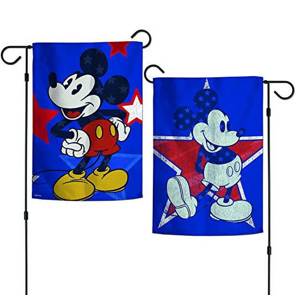 WinCraft Mickey Mouse 12.5" x 18" 2-Sided Garden Flag (Americana Stars)