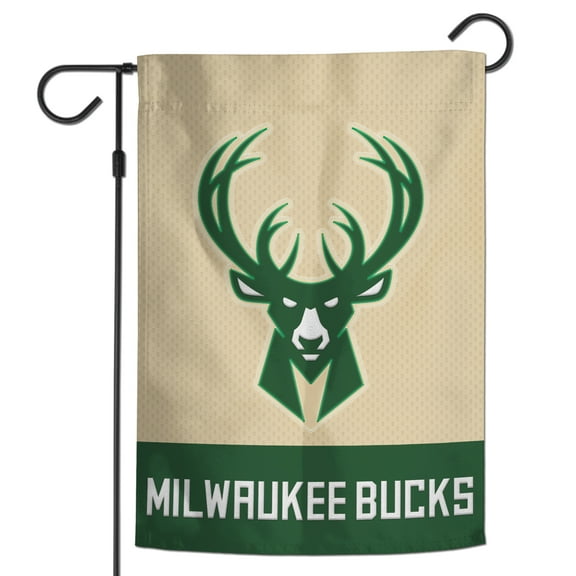 WinCraft Milwaukee Bucks 12" x 18" Applique Garden Flag