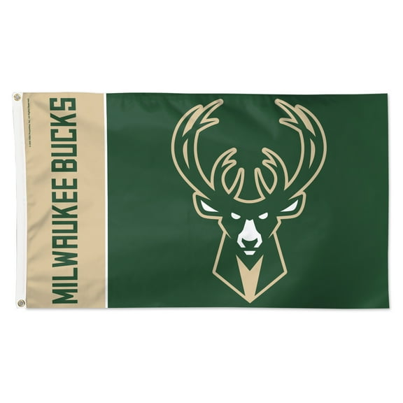 WinCraft Milwaukee Bucks 3' x 5' Single-Sided Inspired Block Deluxe Flag
