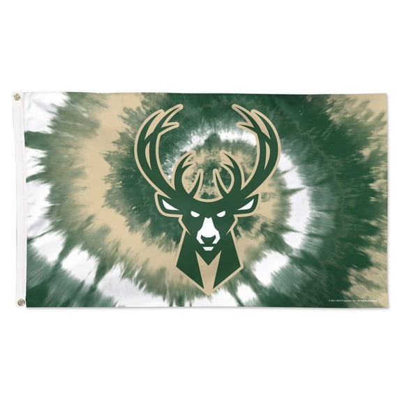 WinCraft Milwaukee Bucks 3' x 5' Tie-Dye Deluxe Single-Sided Flag