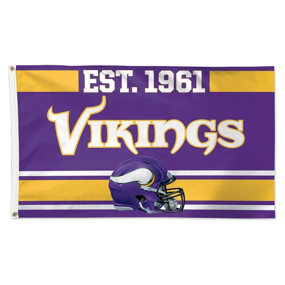 WinCraft Minnesota Vikings 3' x 5' Established 1-Sided Deluxe Flag