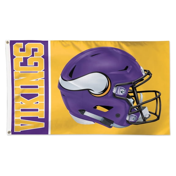WinCraft Minnesota Vikings 3' x 5' Helmet Deluxe Single-Sided Flag