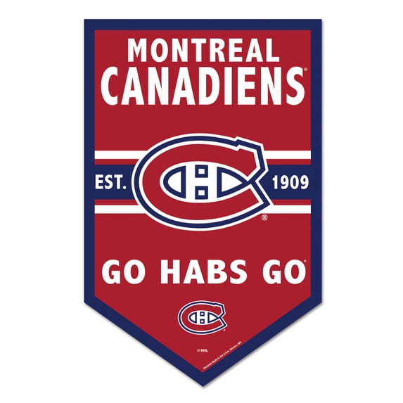 WinCraft Montreal Canadiens 11" x 17" Chevron Wood Sign