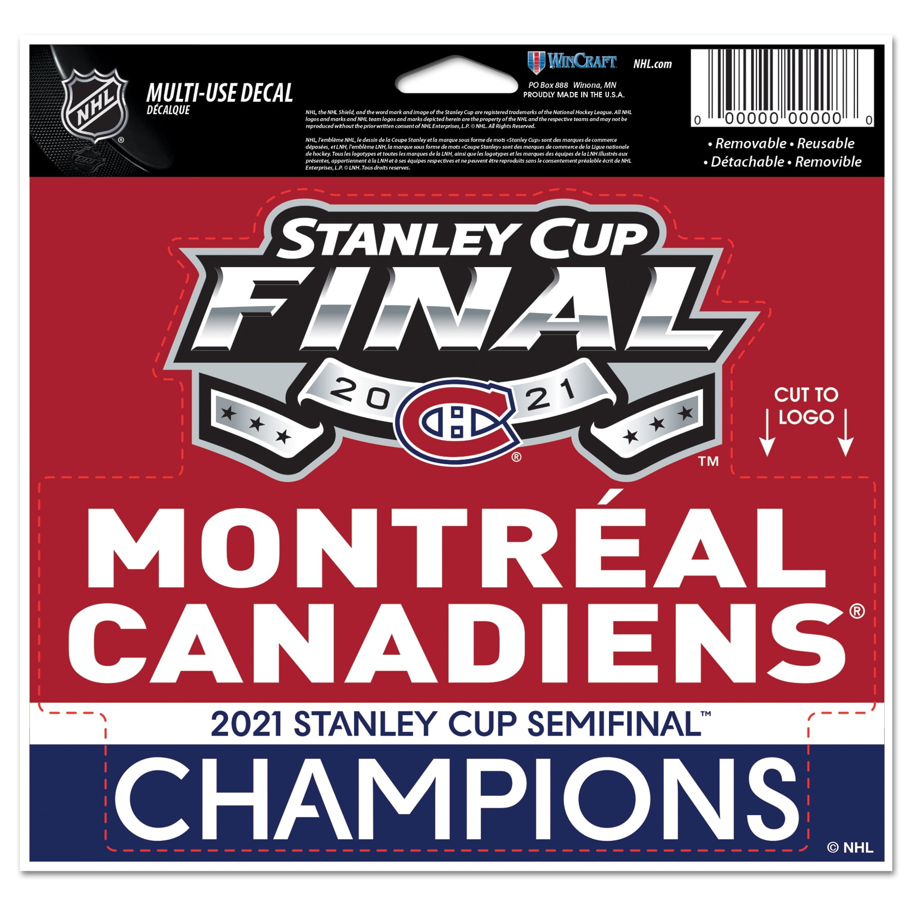 WinCraft Montreal Canadiens 2021 Stanley Cup Semifinal Champions 4 X wincraft-montreal-canadiens-2021-stanley-cup-semifinal-champions-4-x
