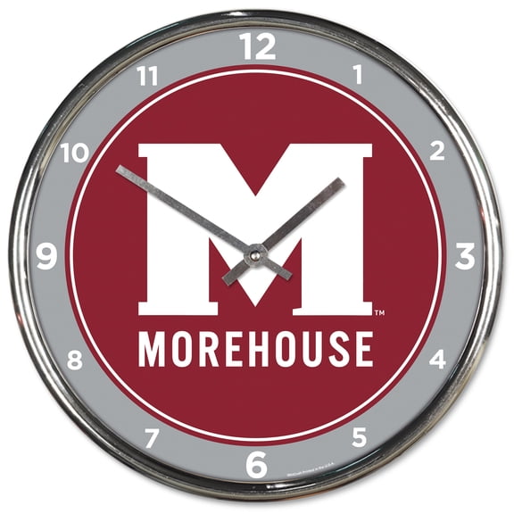 WinCraft Morehouse Maroon Tigers 12.75" Chrome Wall Clock
