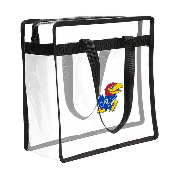 WinCraft NCAA Kansas Jayhawks Tote Reusable Grocery Bag, Clear