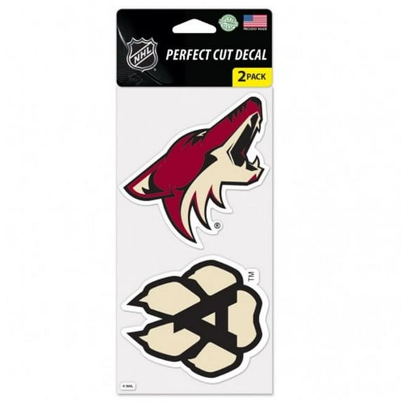 WinCraft NHL Arizona Coyotes Perfect Cut Decal (Set of 2), 4" x 4"