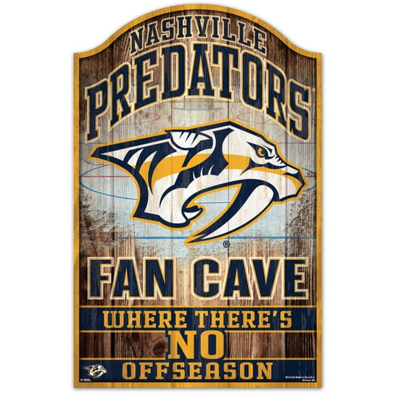 WinCraft Nashville Predators 11'' x 17'' Fan Cave Wood Sign