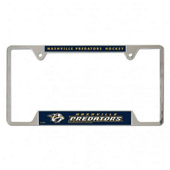 WinCraft Nashville Predators Chrome Plated Metal License Plate Frame