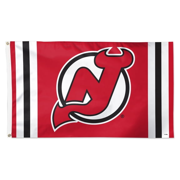WinCraft New Jersey Devils 3' x 5' Logo Stripe Deluxe Single-Sided Flag