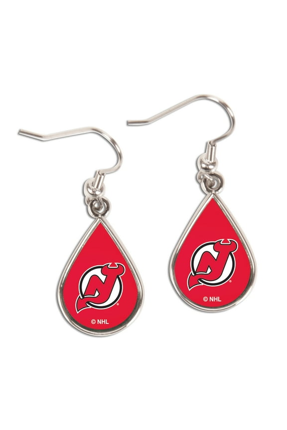 New Jersey Devils Tear Drop Dangle Earrings